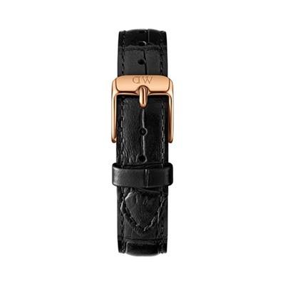 Reloj de cuarzo de piel y chapado en oro rosa Petite Reading