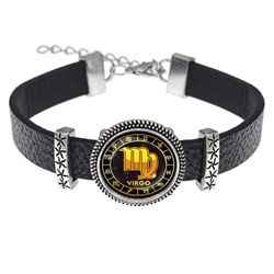 BSK2-0029 Кожаный браслет Знаки Зодиака - Дева