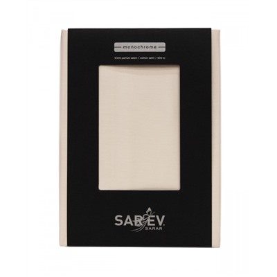 Простынь SAREV (300 tc) 1,5 сп. сатин 220*280 см P 980 MONOCHROME v3/Cream