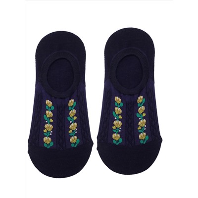 Следки р.35-40 "Flower" Ряды цветов Тёмные