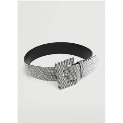 Cinturón hebilla strass -  Mujer | MANGO OUTLET España