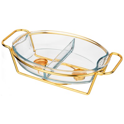 МАРМИТ AGNESS  ОВАЛЬНЫЙ 2 ОТСЕКА GOLD 2,6L