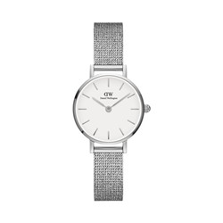 Reloj de cuarzo de acero Pressed Sterling - 24 mm - Plateado y blanco