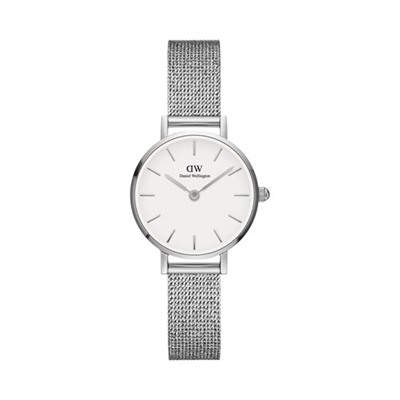 Reloj de cuarzo de acero Pressed Sterling - 24 mm - Plateado y blanco