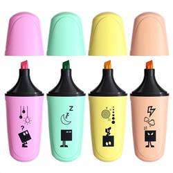 Текстовыделитель Berlingo "Textline HP100" мини, пастельные цвета, ассорти, 1-5мм