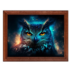 POSG-0296 Постер в рамке 23x17см Сова космос