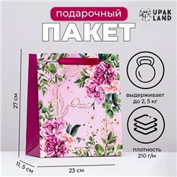 Пакет ламинированный вертикальный "Пастель", 23 х 27 х 11,5 см