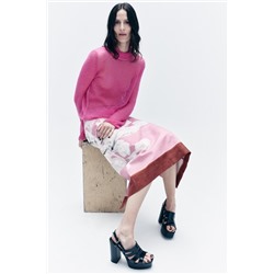 ZW COLLECTION LINEN BLEND PENCIL SKIRT