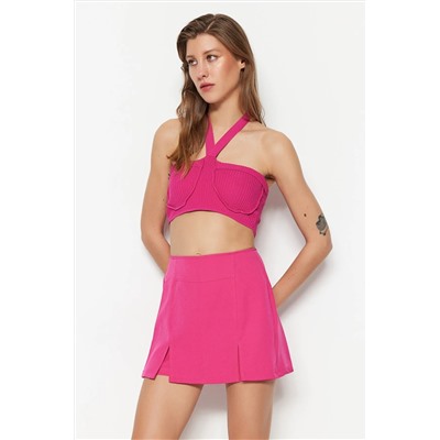 Fuchsia Double Slit Super Mini Woven Short юбка Twoss20SR0364