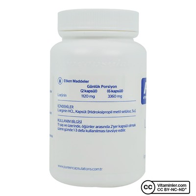 Pure Encapsulations L-аргинин 60 капсул