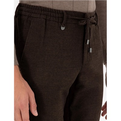 Браун Ex. Тканевые штаны Slim Fit