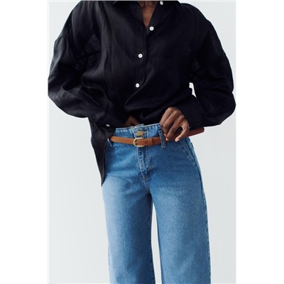 JEANS Z1975 WIDE LEG CROPPED TIRO ALTO