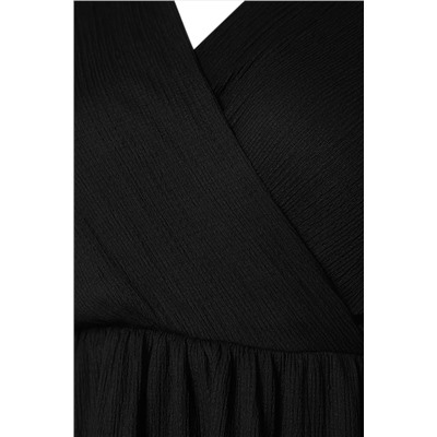 Black Skateer v -neck Cruve закрытие вязаного платья с большим размером TBBSS22EL2987