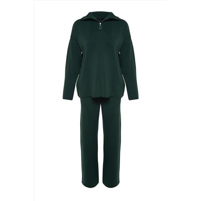 Emerald Green Wide Flom Lecper Triko Alt-Upper Set Twoaw24au00026