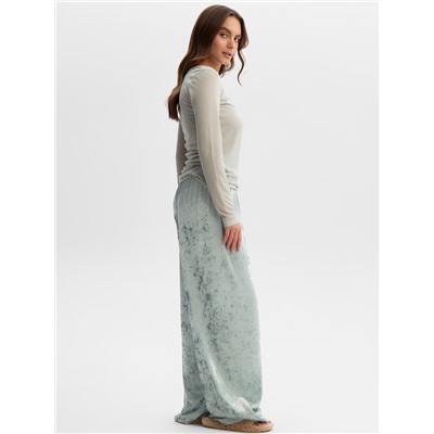 Комплект женский (лонгслив и брюки) KAFTAN "Бархат", 44-46, мята