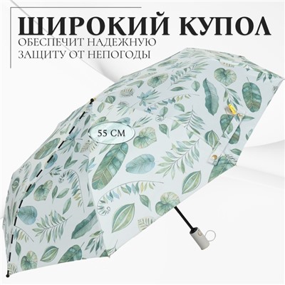 Зонт автоматический «Природа», эпонж, 3 сложения, 8 спиц, R=48/55 см, D = 96 см, МИКС