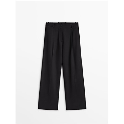 Pantalón negro full length pinzas