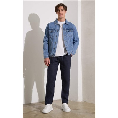 Куртка джинс P011-1336 middle blue