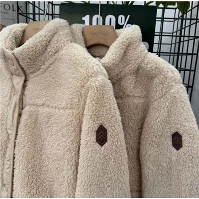 Суперкомфортные женские повседневные однотонные куртки из шерпы с воротником-стойкой