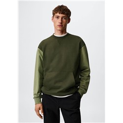 Sudadera algodón contraste -  Hombre | MANGO OUTLET España