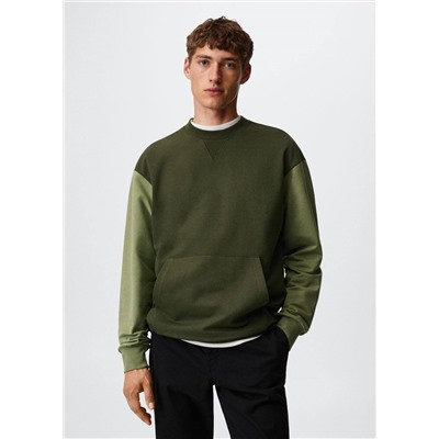 Sudadera algodón contraste -  Hombre | MANGO OUTLET España