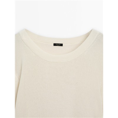 Oversize purl knit sweater