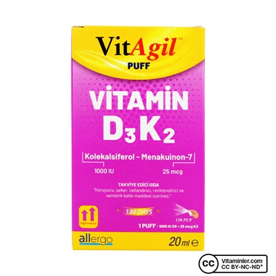 Allergo VitAgil Витамин D3 + K2 20 мл спрей
