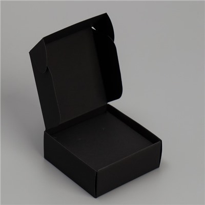 Коробка под бижутерию, упаковка, «Чёрная», 7.5 х 7.5 х 3 см