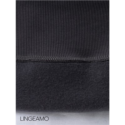 Женский свитшот оверсайз из футера с начесом Lingeamo темно-серый ВК-23 (13)