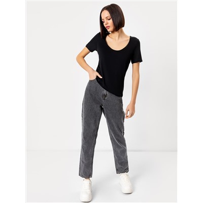 Футболка женская regular fit в черном цвете