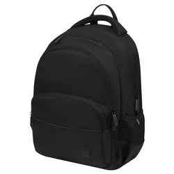 Рюкзак Berlingo U3 "Totally black" 41*29,5*13см, 2 отделения, 4 кармана, эргономичная спинка