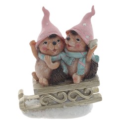 Фигурка декоративная "Ежики", L9,5 W6,5 H12,5 см
