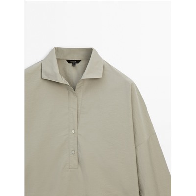 Camisa mezcla algodón cuello polo
