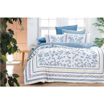 Постельное белье Sarevfancy poplin евро N194 VERONA v1/Mavi