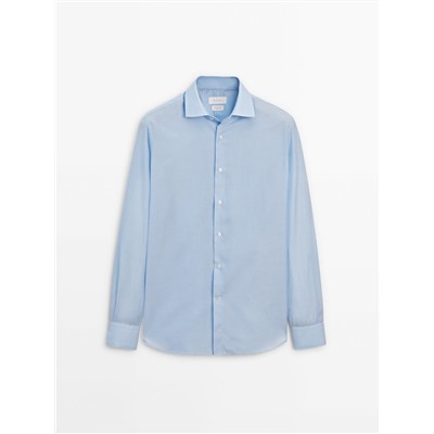 Camisa rayas algodón slim fit
