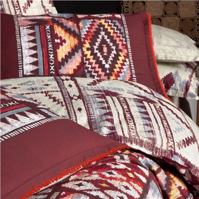 Постельное белье Sarevfancy poplin 1.5 сп. N193 Gilya v1/Bordo