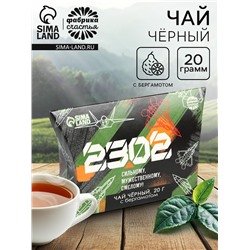 Чай подарочный «23 февраля», с бергамотом, 20 г.