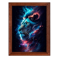 POSV-0354 Постер в рамке 17x23см Космический лев