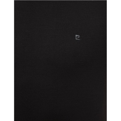 Black Slim Fit Bike Neck Basic вязаный свитер