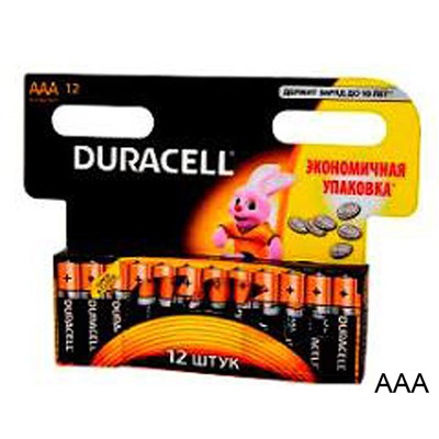 Батарейка Duracell LR03 BL-12 2х6 /уп.20/120/ мизинчиковая