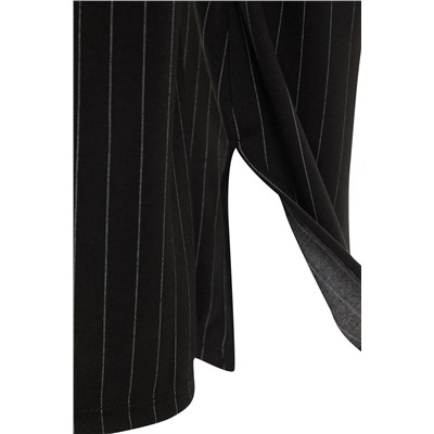 Black Smart Slit Flare/Испанская PaCa High Lumbar полосатые вязаные брюки Twoss23pl00126