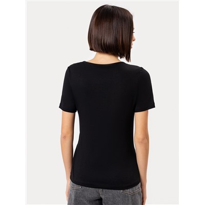 Футболка женская regular fit в черном цвете