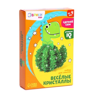 Выращивание кристалла «Весёлые. Динозавр», набор для опытов