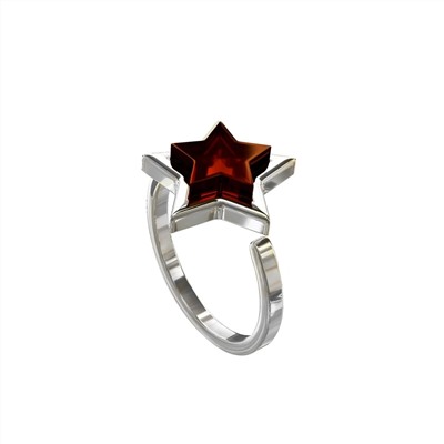 Кольцо серебряное с янтарём R10010RV