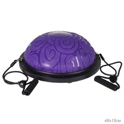 Полусфера балансировочная BOSU 46см Woohooo Curls эспандер, насос/ фиолетовый/ B46Cu-V/ уп 5