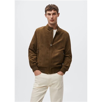 Chaqueta efecto ante -  Hombre | MANGO OUTLET España