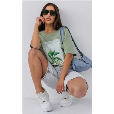 Футболка F412-067-819 olive