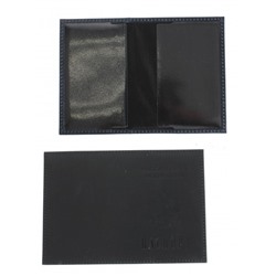 Обложка для паспорта Croco-П-401-1 натуральная кожа черный пулл-ап (254)  263957