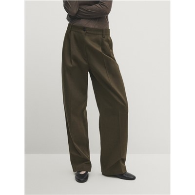 Pantalón cintura elástica corte recto