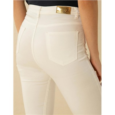 Ecru Skinny Fit Canvas брюки
